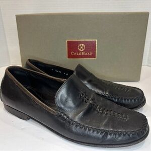 Cole Haan Women’s Size 8 Black Leather Driving Mocassins Penny Loafers